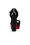 Christian Louboutin Sandaloo130Mm 샌들은 특허를 가죽 검정