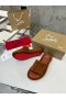 Christian Louboutin 여성 슬리퍼 샌들 Veau 벨루어 브라운