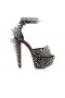 Christian Louboutin Estepic 샌들 Alta160Mm Nappa 가죽 끈으로 된 샌들과 스파이크 블랙