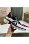 Christian Louboutin Hybribri 평 Derby 신발 송아지를 가죽과 메시 흰색 블랙