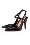 Christian Louboutin Jenlove100Mm 끈으로 펌프는 가죽 검정 Christian Louboutin Shoes
