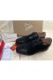 Christian Louboutin 루이스 편평한 옥스포드 송아지 및 직물 검정
