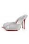 Christian Louboutin 나에게 돌리 100Mm 뮬 맘에 송아지를 가죽 실버 Christian Louboutin Shoes