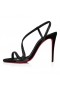 Christian Louboutin 로잘리 납 100Mm 샌들 스웨이드와 납 블랙 CL 신발