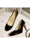 Christian Louboutin 간단한 특허가 가죽 펌프 85mm 블랙 CL 신발