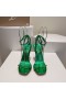 Christian Louboutin 그래서 나를 100mm 샌들이 스파이크 금속 녹색 Christian Louboutin Shoes
