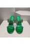 Christian Louboutin 핀만 105mm PVC 와 무지개 빛깔의 가죽 샌들 녹색 CL 신발