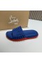 Christian Louboutin 그것을 쉽게 노새가 고무 어두운 푸른 CL 신발