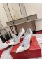 Christian Louboutin Wo 병아리 여왕 100 특허 가죽 펌프 화이트 CL 신발