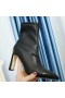Jimmy Choo 발목 부팅 85mm 송아지를 가죽 검정