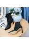 Jimmy Choo 발목 부팅 85mm 송아지를 가죽 검정