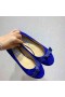Jimmy Choo 스웨이드 아파트 넥타이 블루