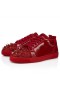 Christian Louboutin 루이스 중 P Pik Pik 납 운동화 메탈릭 스웨이드 및 스파이크 Loubi