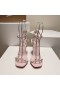 Christian Louboutin 그래서 나를 100mm 샌들이 스파이크 핑크 CL 신발