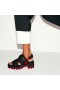 Christian Louboutin 여름 언덕 35Mm 샌들 Nappa 가죽 Neopren 고 리본을 검정 CL 신발