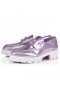 Christian Louboutin Cl Moc 러그로 퍼 Specchio 가죽 Parme 