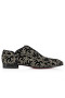 Christian Louboutin Greggy 병아리 아파트 벨벳 로열 자수를 블랙 CL 신발