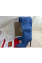 Christian Louboutin 케이트 보타 알타 Loubijeans100Mm 부츠에 데님 Louboutin 돋을새김하는