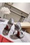 Christian Louboutin 케이트 펌프 100mm 그래픽 인쇄 가죽 회색