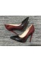 Christian Louboutin 케이트 펌프 100mm Patent Leather Black Red