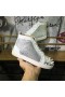 Christian Louboutin 루 Pik Pik 납 높은 최고 남성 스니커즈 송아지 흰색