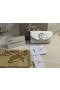 Christian Louboutin Loubi54 지갑에서 체인 송아지를 가죽 Bianco