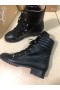 Christian Louboutin Mad 평 발목 부츠 가죽 검정 Christian Louboutin Boots