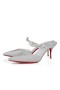 Christian Louboutin 행성의 여왕 70mm 펌프의 송아지를 가죽 실버 CL 신발