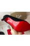 Christian Louboutin Pumps 어리 석음 납 80MM 블랙 스웨이드 CL 신발