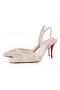 Christian Louboutin Queenissima 슬링 80mm 슬 펌프 Leche Christian Louboutin Shoes