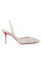 Christian Louboutin Queenissima 슬링 80mm 슬 펌프 Leche Christian Louboutin Shoes