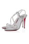Christian Louboutin 로잘리 납 100Mm 샌들 스웨이드와 실버 스트 라스