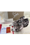 Christian Louboutin Sandale Du 사막 100Mm 끈으로 된 샌들이 지지 인쇄 Satin Crepe 빈티지 상승