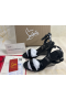 Christian Louboutin Zeppa 병아리 85mm 샌들은 특허를 가죽 검정