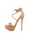 Christian Louboutin 플랫폼 Choca150mm 아이 누드