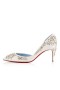 Christian Louboutin Pumps Brodirize70mm 버전 새틴 아이보리