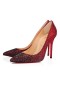Christian Louboutin Pumps 케이트 납 100mm 블랙/레드 Strass