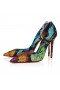 Christian Louboutin Iriza Flower Strass 100 Mm Pumps "Flower" Printed Crepe Satin And Strass Multicolor