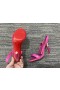 Christian Louboutin Lipgloss Queen Sandals 100mm Patent Leather Fuchsia