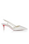 Christian Louboutin Miss Z Sling 60 Mm Slingback Pumps Crepe Satin Ivory