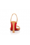 Christian Louboutin O Condora 100 Mm Strappy Sandals Patent Leather Orange