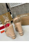 Christian Louboutin Pyraclou 120 mm Espadrilles Leather With Strass Nude