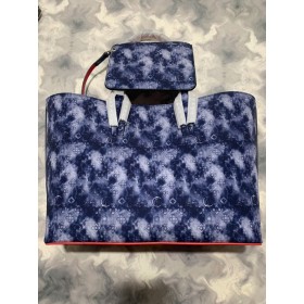 Christian Louboutin East West Cabata Tote ê¸ì ì¡ìì§ì ë¥íì´ ì¤íì´í¬ì CL ê°ë°©