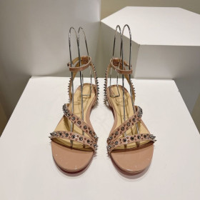 Christian Louboutin Mafaldina 플랫 샌들 가죽 누드