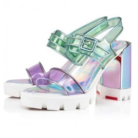 Christian Louboutin100mm Vers 멀티/lin 라 Ab/레이저 Ab PVC 샌들