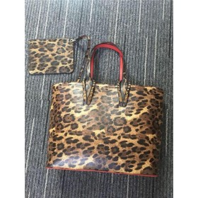 Christian Louboutin 멀티/갈색 표범 인쇄 종아리방