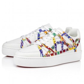 Christian Louboutin2002sl 낮은 운동화를 송아지를 가죽색