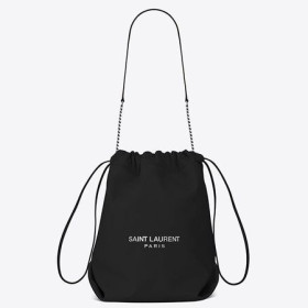 Saint Laurent 블랙 테 디 졸라매는 끈 부대 Saint Laurent 가방
