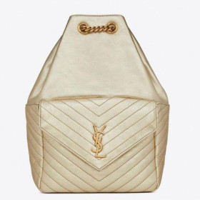 Saint Laurent 조 배낭 골드 절름발이 가죽 Saint Laurent 가방