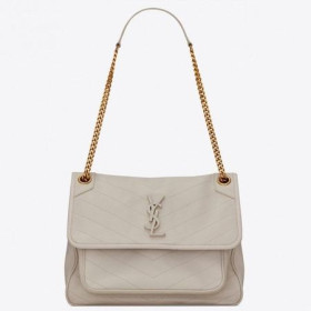 Saint Laurent 중간 니키 가방 흰색 램스킨 Saint Laurent 가방